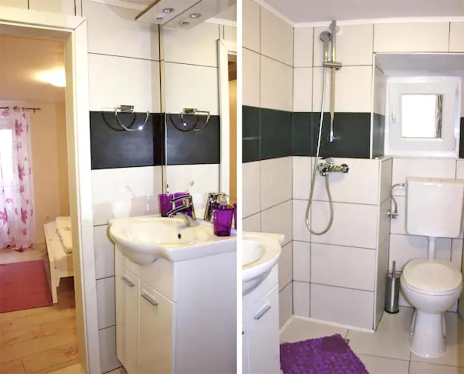 Kúpeľňa v ubytovaní Old Town centar, cozy and quiet modern apartment