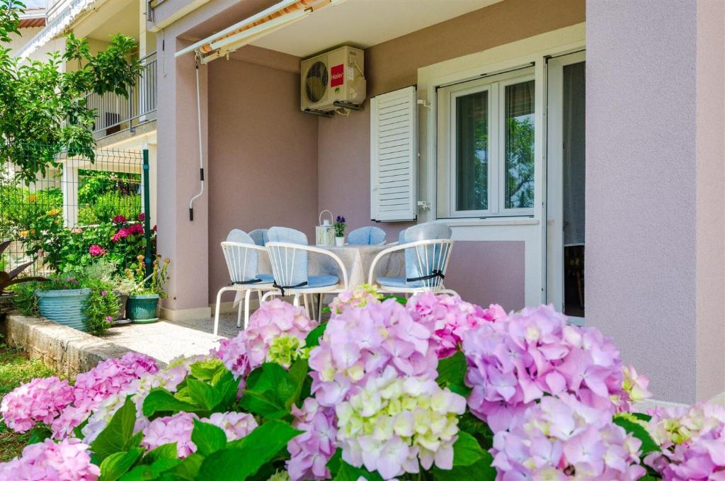 Zahrada ubytování Apartments Rajna