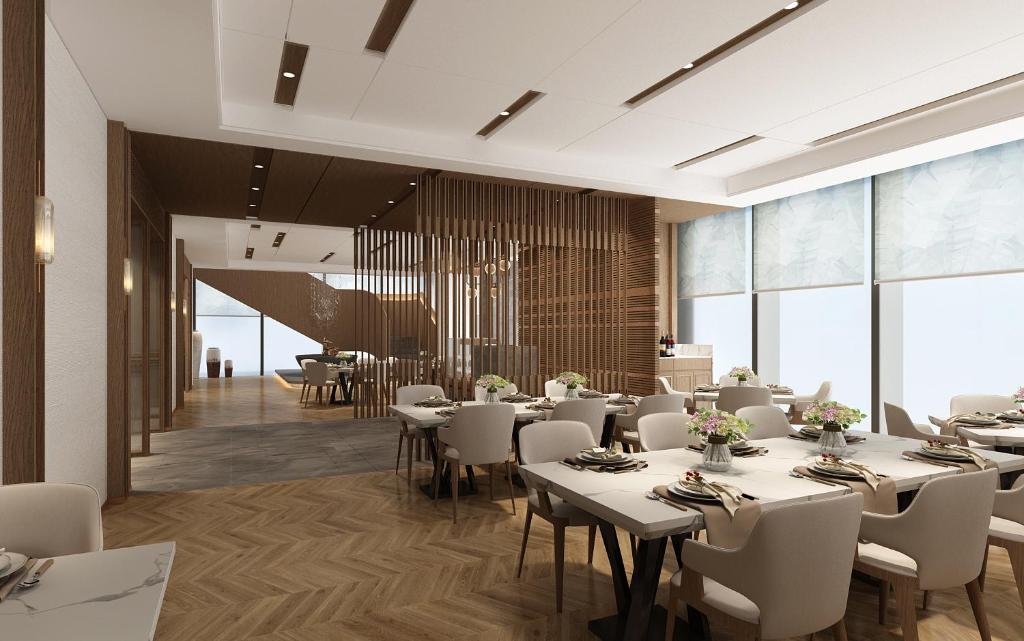 Restaurace v ubytování Somerset Bio-Island Guangzhou