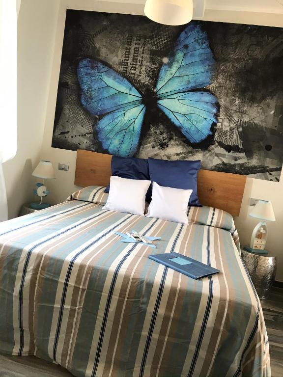 Postel nebo postele na pokoji v ubytování Le Storie di Manarola