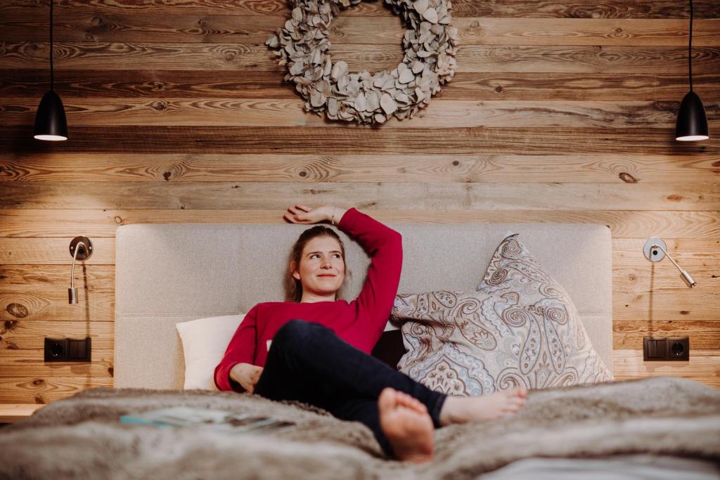 Postel nebo postele na pokoji v ubytování Landhaus Filzmoos