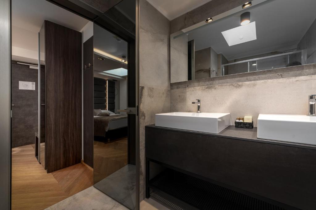 Postel nebo postele na pokoji v ubytování Hotel Cittar