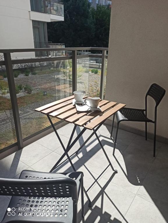 Balkón alebo terasa v ubytovaní Apartament w sercu Gdańska