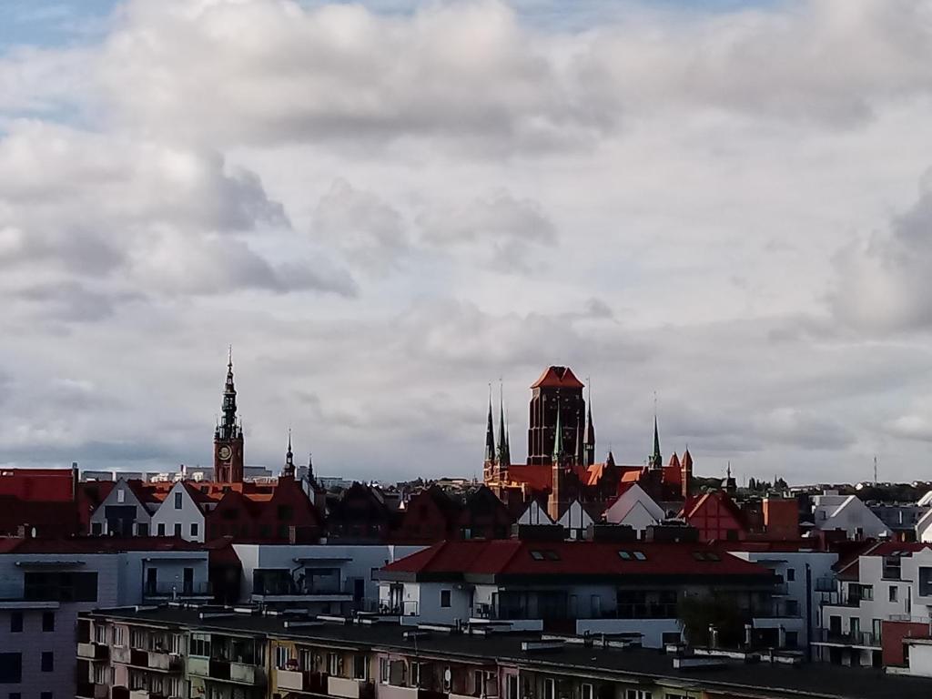 Výhľad na mesto Gdansk alebo výhľad na mesto priamo z apartmánu