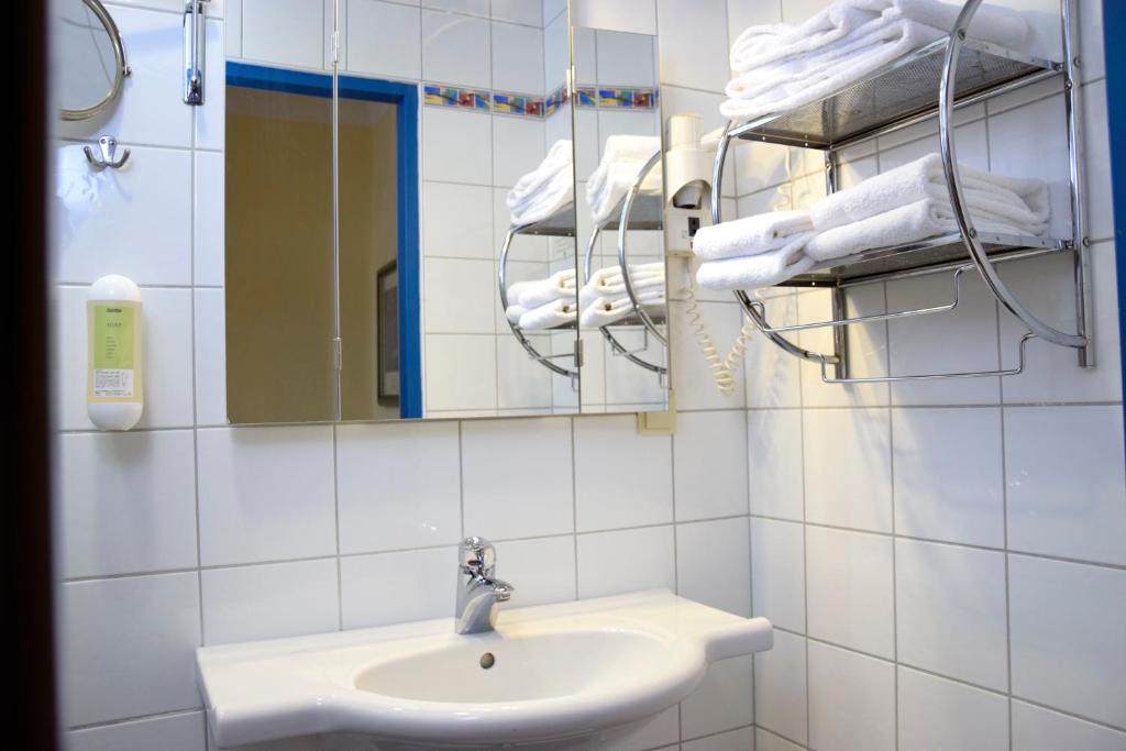 Koupelna v ubytování Rathskeller Weitra