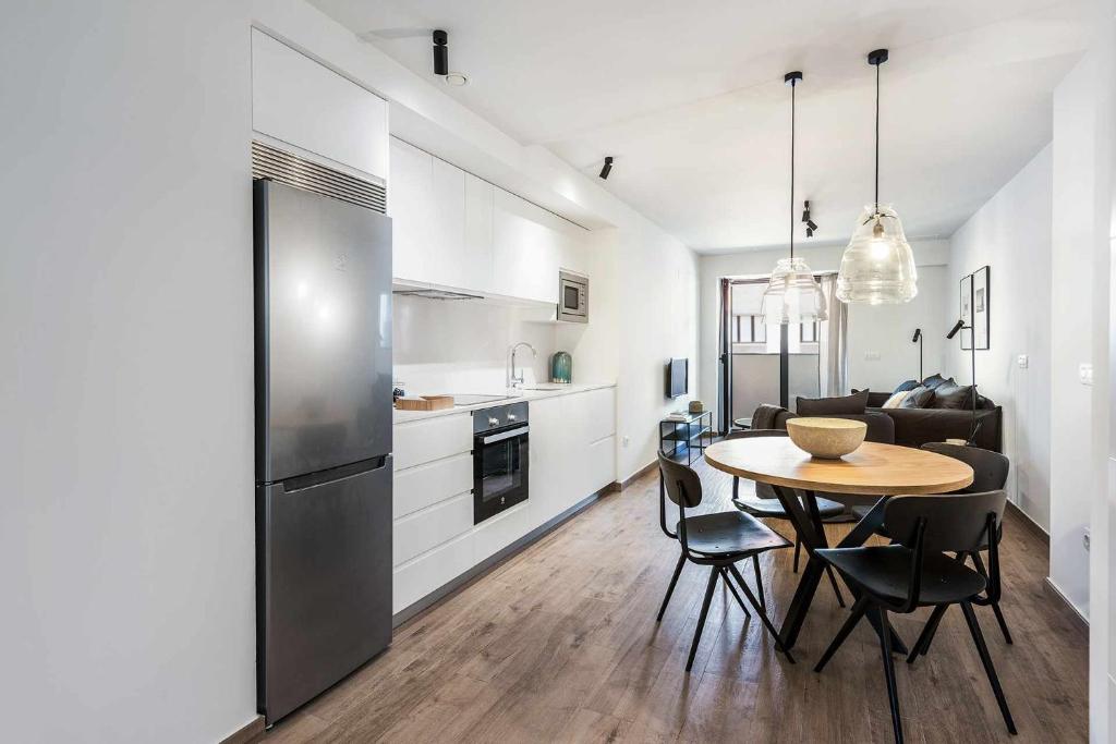 Kuchyň nebo kuchyňský kout v ubytování Apartamento Bguest