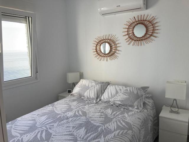 Postel nebo postele na pokoji v ubytování Casa Mediterráneo Tropical. El mar a tus pies