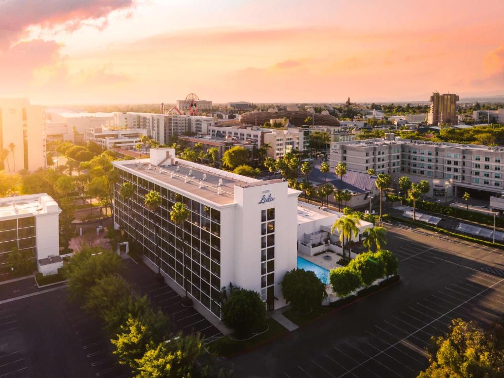 an aerial view of a building in a city at Hotel Lulu, BW Premier Collection in Anaheim