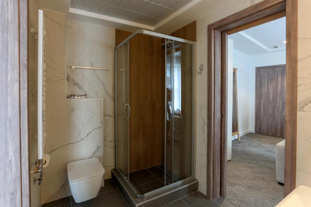 Koupelna v ubytování Hotel MIR