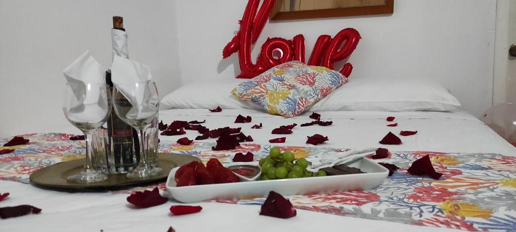 Postel nebo postele na pokoji v ubytování Caramba Hospedaje