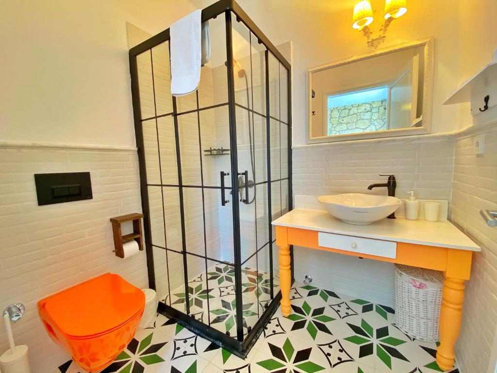 Koupelna v ubytování Kesre Hotel