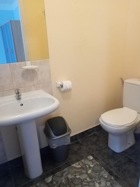 Koupelna v ubytování Gamma Hotel
