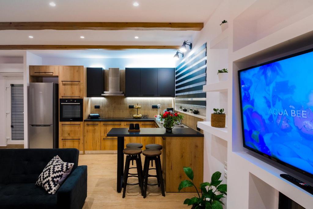 Kuchyň nebo kuchyňský kout v ubytování Magnolia Homes Zakynthos