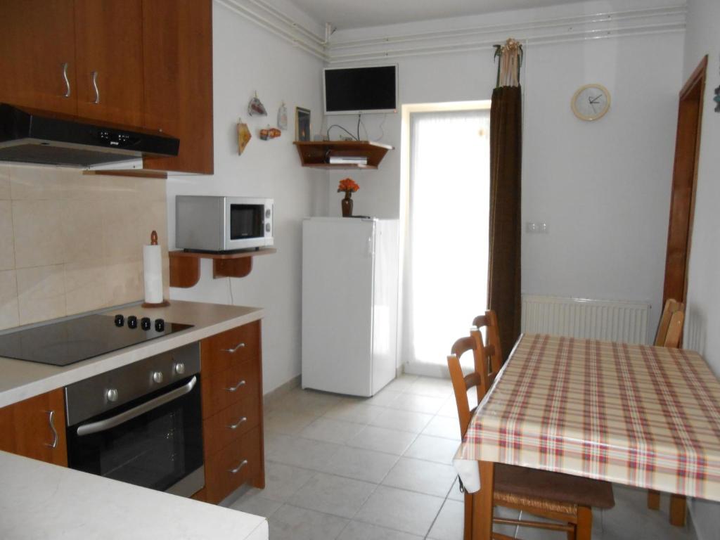 Kuchyň nebo kuchyňský kout v ubytování Apartments VESNA