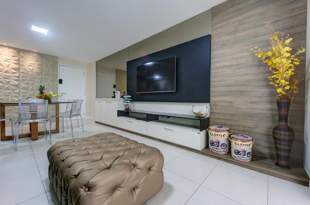  Luxuoso Apto FrenteMar Térreo 3 suítes 8 pessoas Golf Ville Resort By DM Apartments