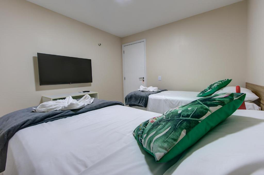  Luxuoso Apto FrenteMar Térreo 3 suítes 8 pessoas Golf Ville Resort By DM Apartments