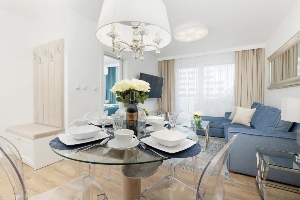 Posezení v ubytování Baltini Premium Apartament Bliżej Morza