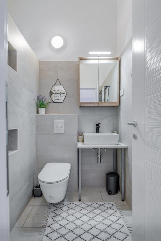 Koupelna v ubytování Apartments Jadranka