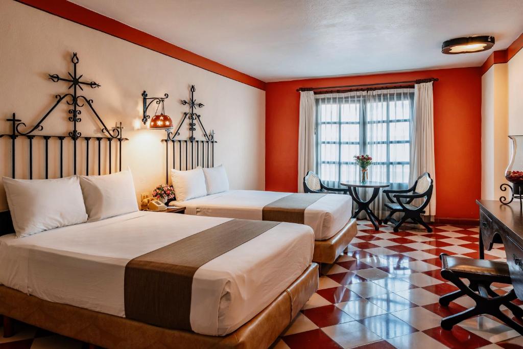 Posezení v ubytování Casa del Balam Merida
