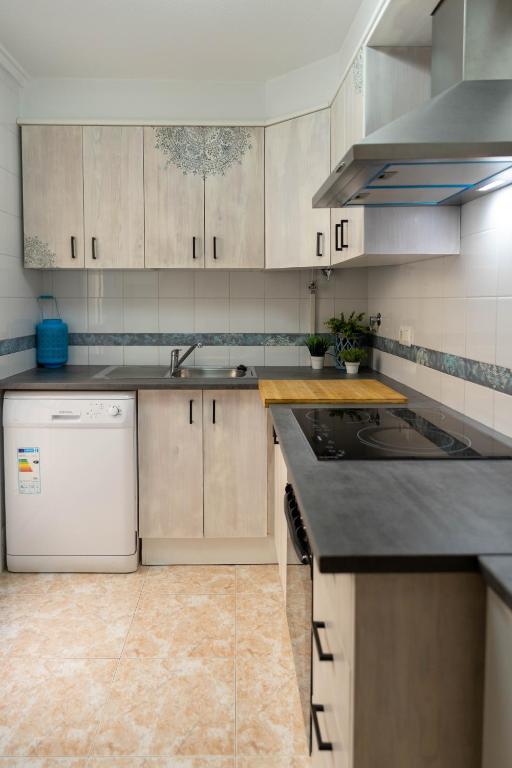 Kuchyň nebo kuchyňský kout v ubytování Santa Pola, Gran Alacant, Playas cerca, adosado completo, Chillout, Solarium