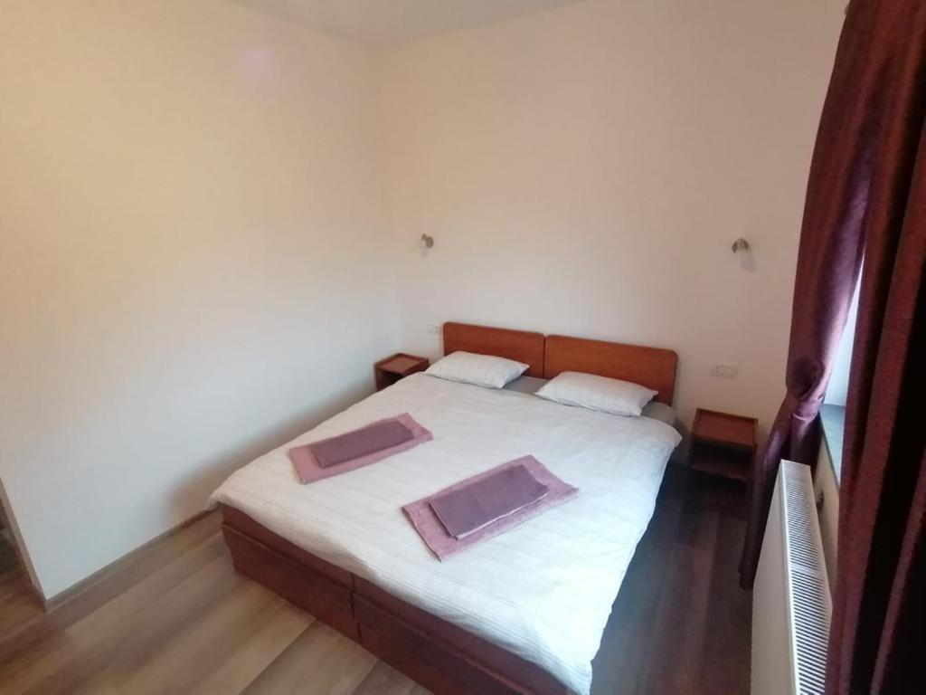 Postel nebo postele na pokoji v ubytování Pensiunea Giulia Home