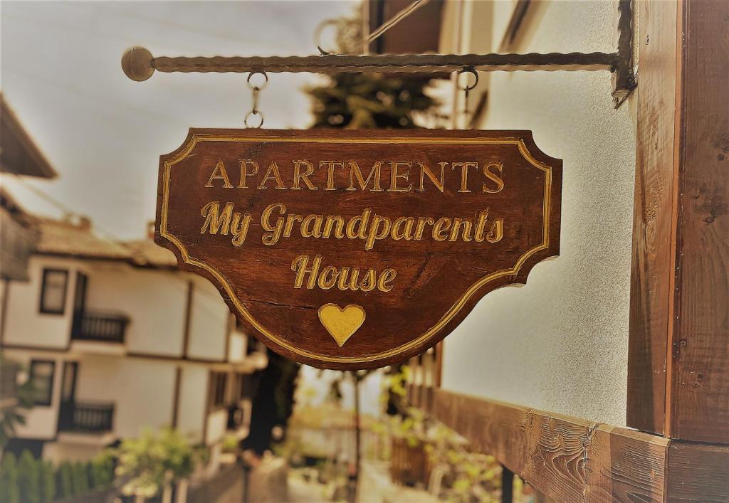 a sign that says apartments mygrandparent house on a building at My Grandparents House in Ohrid