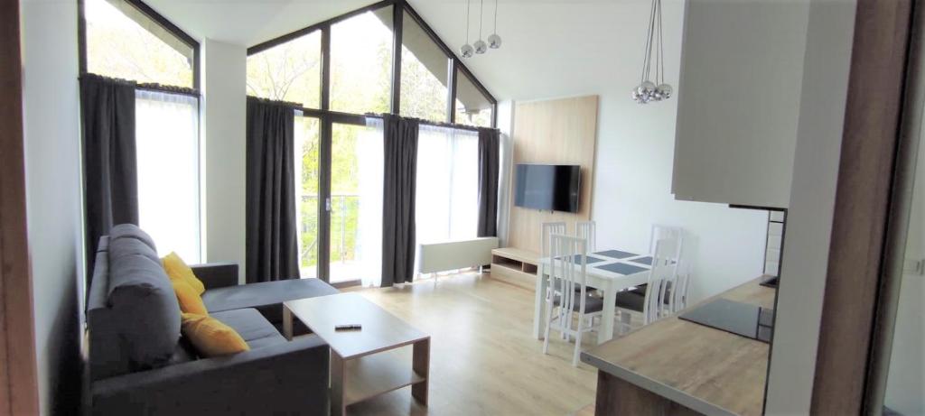 Χώρος καθιστικού στο Apartament 114 Szklarska Poręba