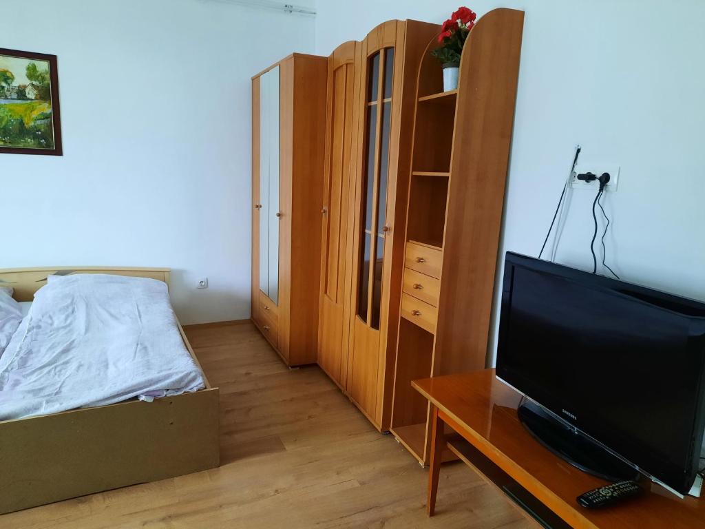 TV a/nebo společenská místnost v ubytování Linda Vendégház