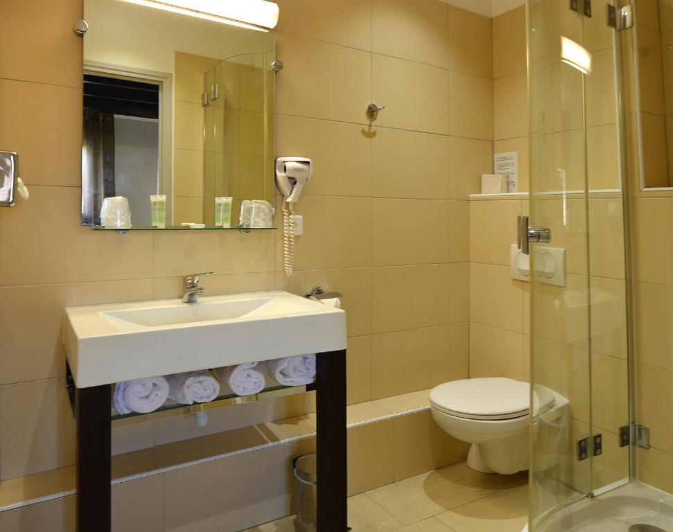 Koupelna v ubytování Hotel U Ricordu & Spa