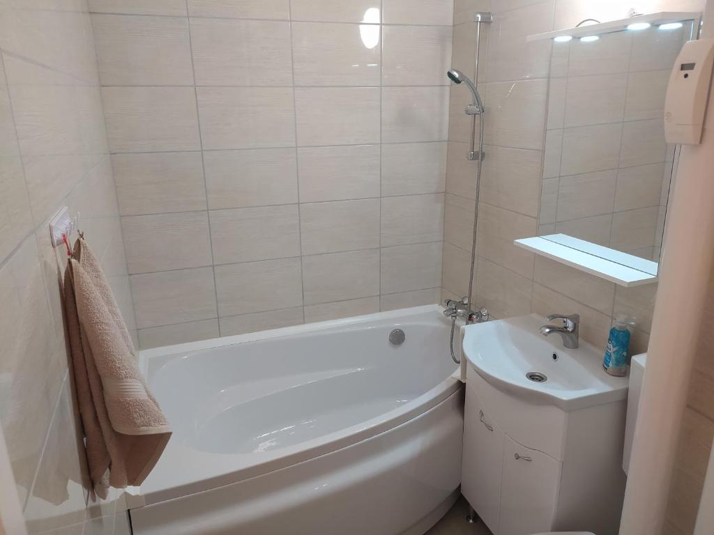 Łazienka w obiekcie Krénusz Vendégház 3.