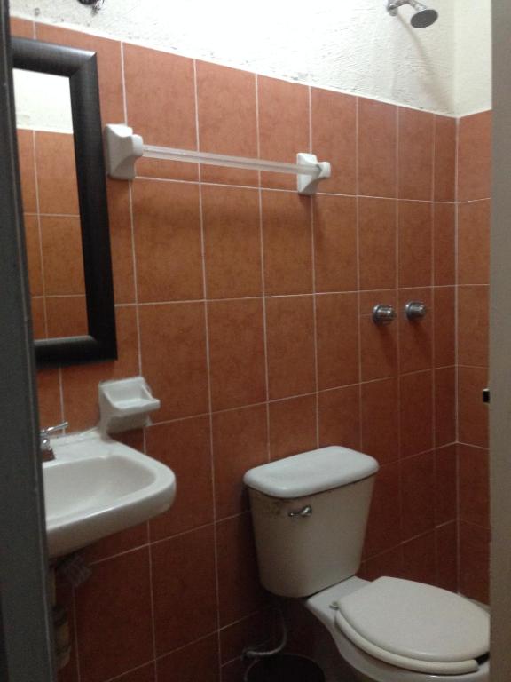 Koupelna v ubytování Hotel Xalapa