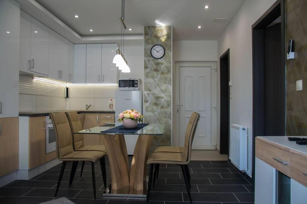 Kuchyňa alebo kuchynka v ubytovaní Dévai-LUX Apartman Sárvár