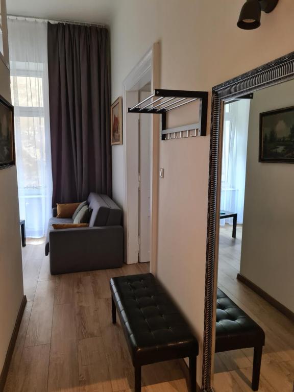 Posteľ alebo postele v izbe v ubytovaní AMBER APARTAMENt 11