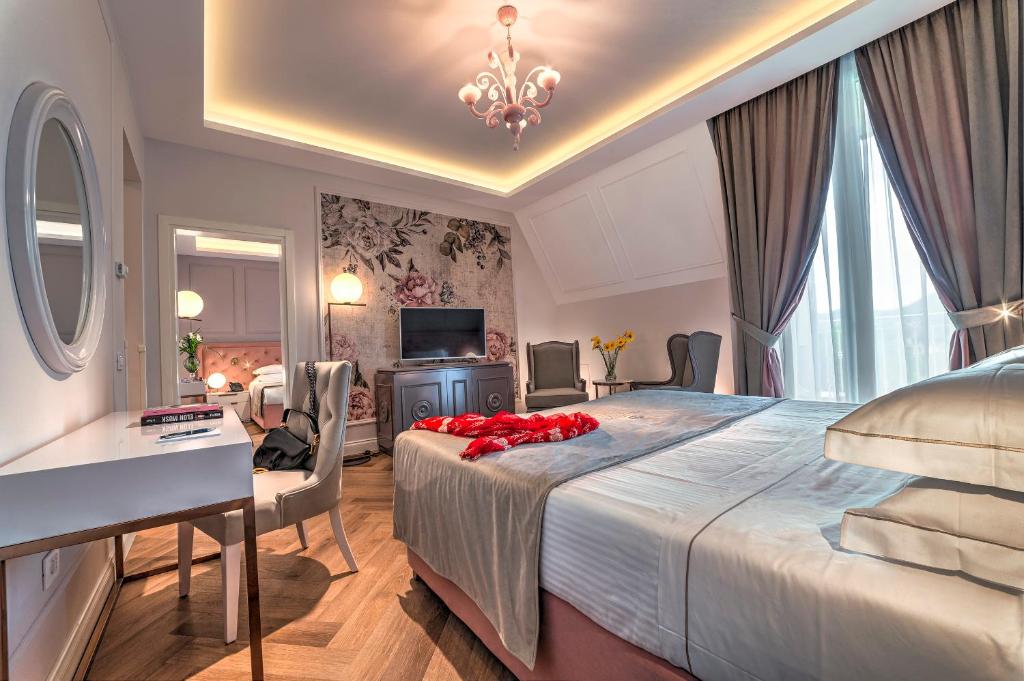 Postel nebo postele na pokoji v ubytování Hotel Premiere Abano