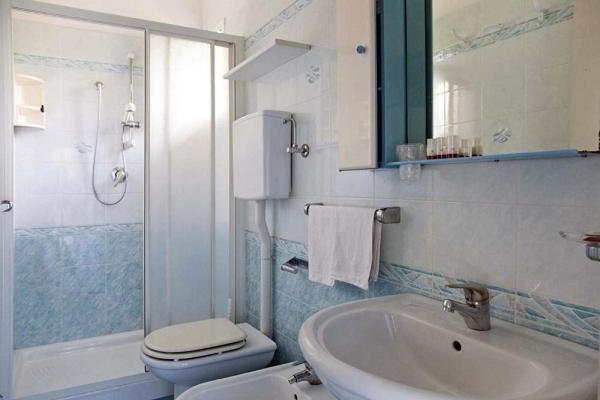 Koupelna v ubytování Hotel Danieli
