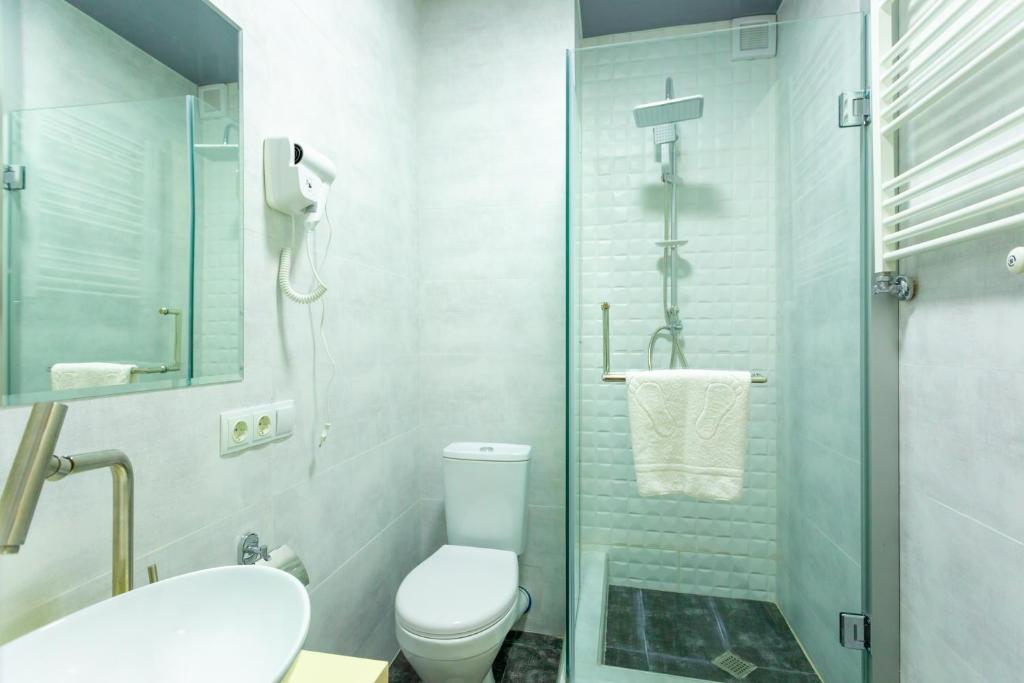 Koupelna v ubytování Hotel Rustaveli