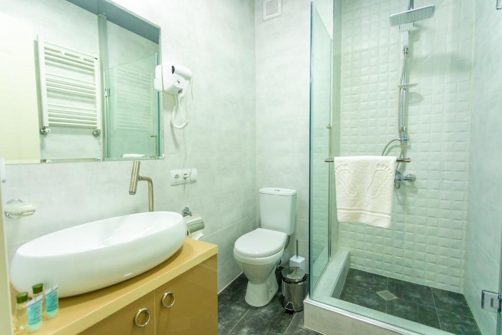 Koupelna v ubytování Hotel Rustaveli