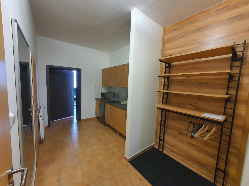 Kuchyň nebo kuchyňský kout v ubytování Apartmá na Hané