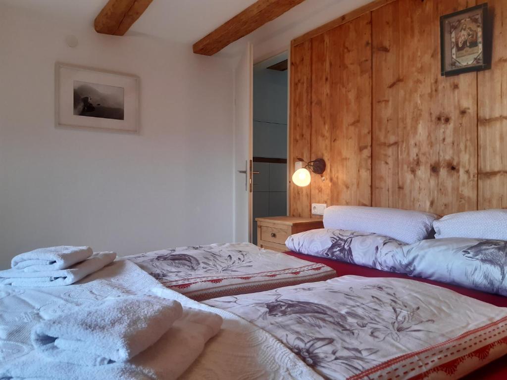 Voodi või voodid majutusasutuse Bed & Breakfast Dolomiti Bey Haus Pinter toas