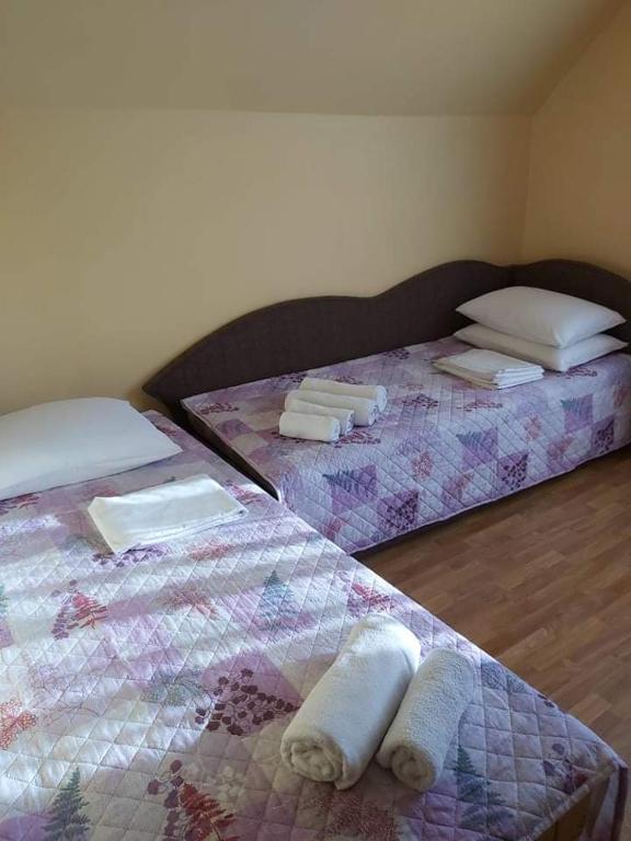 Postel nebo postele na pokoji v ubytování Vila Giruliai