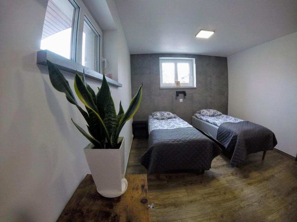 Posteľ alebo postele v izbe v ubytovaní Przystanek Tykocin - apartamenty gościnne