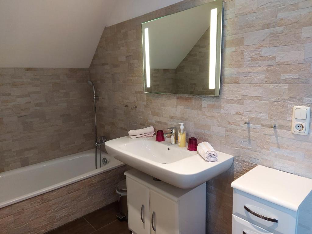 Koupelna v ubytování K3 Ferienhaus