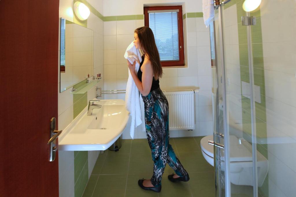 Koupelna v ubytování Hostinec U Hubálků