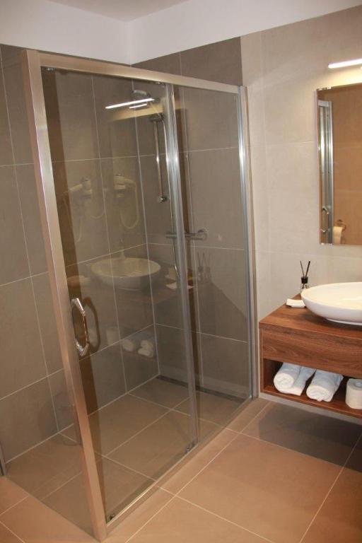 Koupelna v ubytování Hotel Gurman