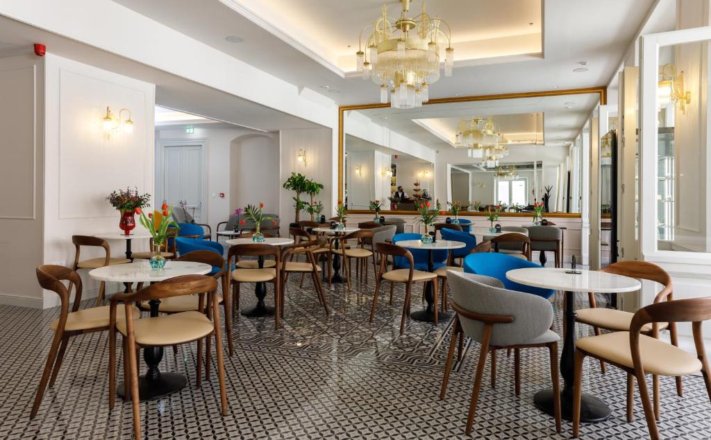 Reštaurácia alebo iné gastronomické zariadenie v ubytovaní Heritage hotel Santa Lucia