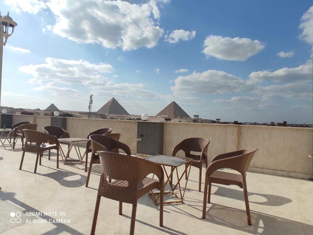 Balkón nebo terasa v ubytování Khufu Pyramids Hotel