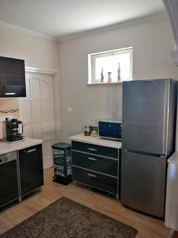 A kitchen or kitchenette at Elza Apartman