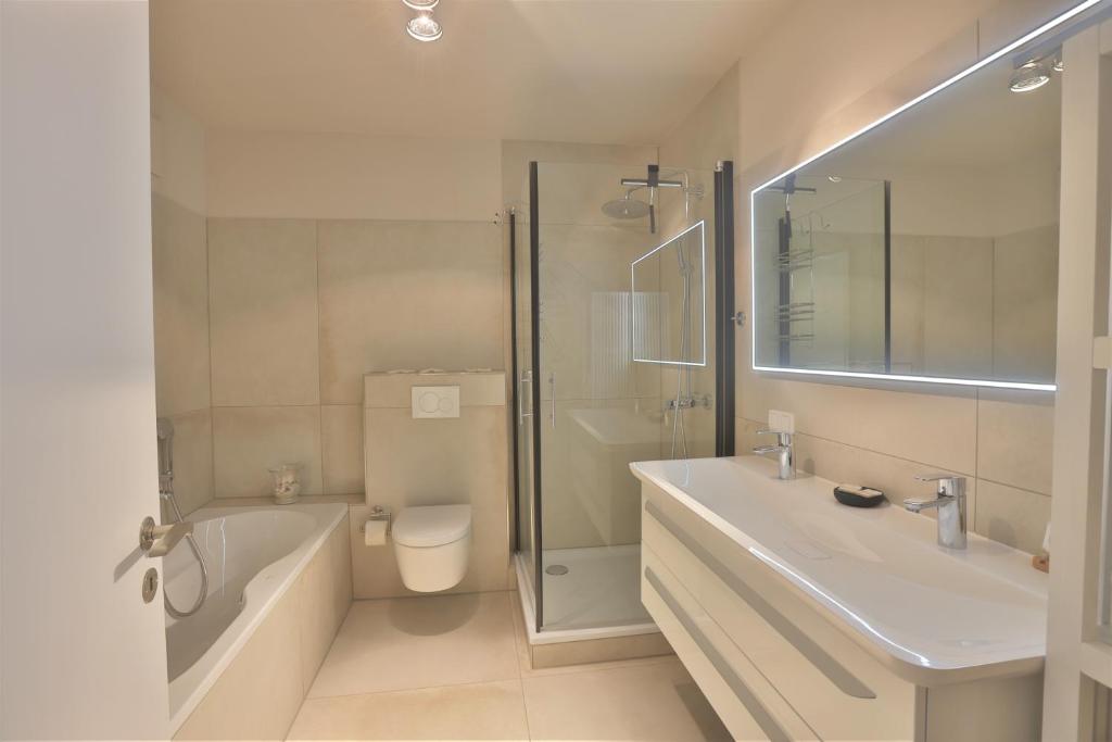 Koupelna v ubytování Techts Apartmenthaus