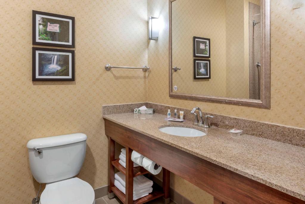 Koupelna v ubytování Comfort Suites Eugene