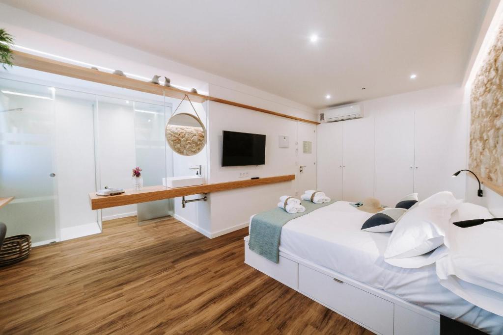 TV a/nebo společenská místnost v ubytování Murada hotel